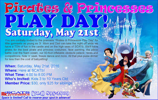 Pirates & Princesses Play Day - May 21st